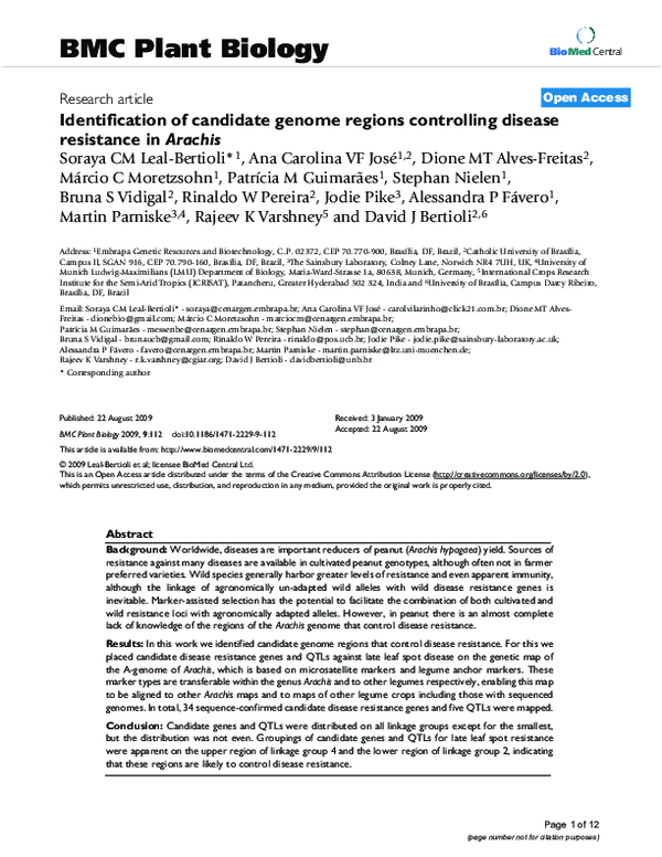 (PDF) Identification of candidate genome regions controlling disease ...
