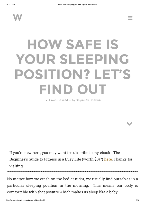 (PDF) Have your sleeping position
