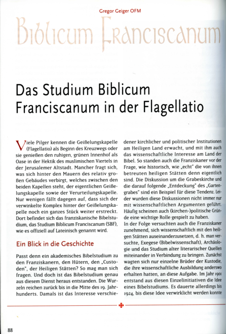 (PDF) Das Studium Biblicum Franciscanum in der Flagellatio