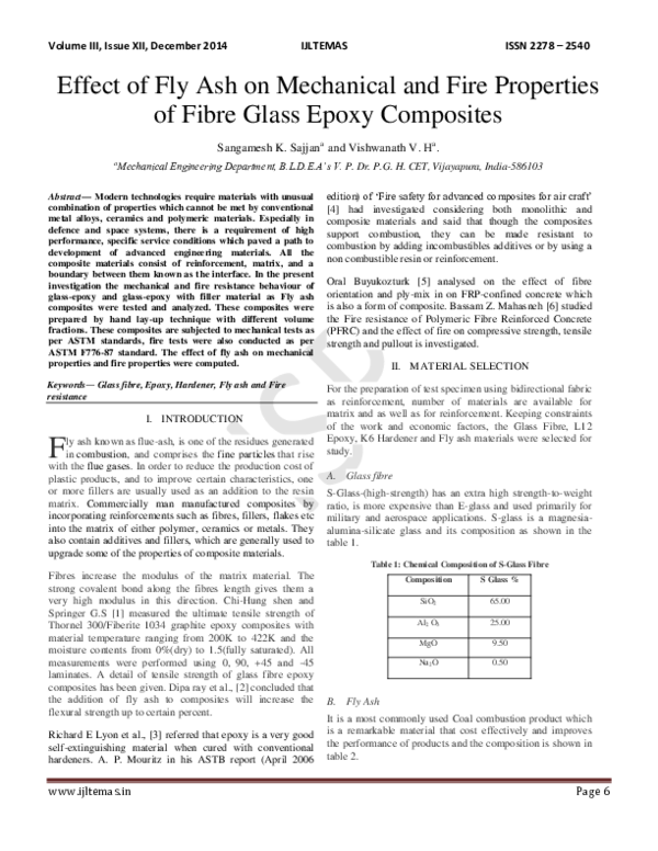 (PDF) Effect of Fly Ash on Mechanical and Fire Properties of Fibre ...