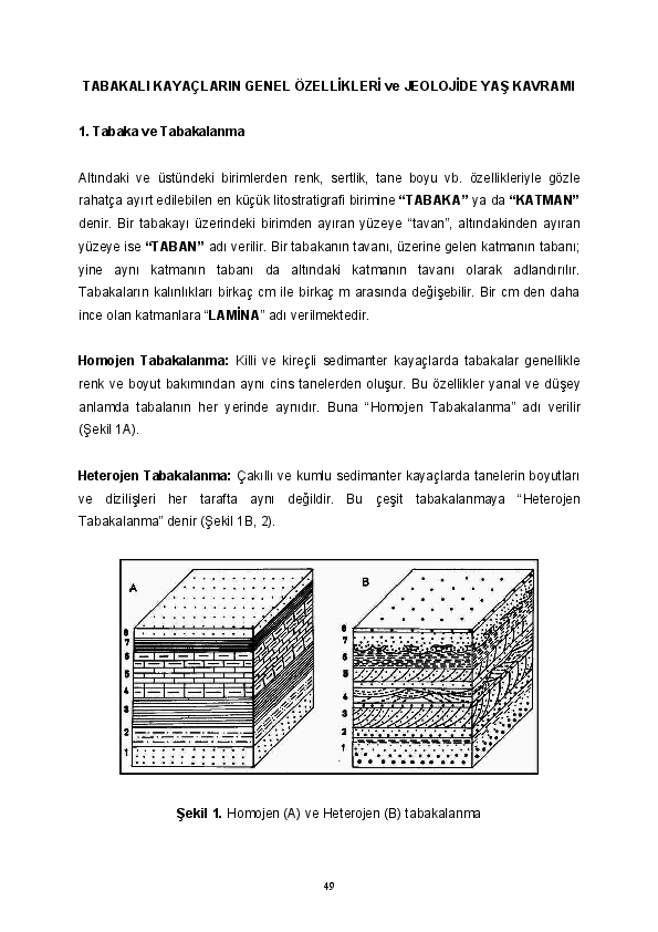 (PDF) TABAKALI KAYAÇLARIN GENEL ÖZELLİKLERİ ve JEOLOJİDE YAŞ KAVRAMI