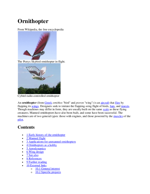 (DOC) Ornithopter tamil selvan Academia.edu