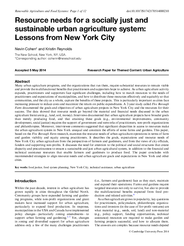 Urban agriculture introduction picture