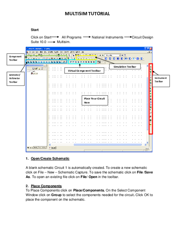 (PDF) MULTISIM Tutorial