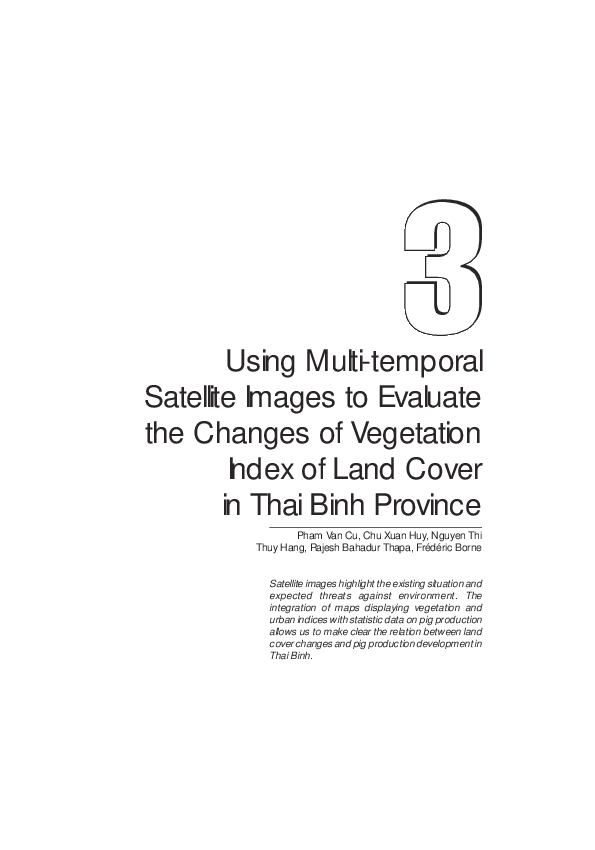 (PDF) Using Multi-temporal Satellite Images to Evaluate the Changes of ...