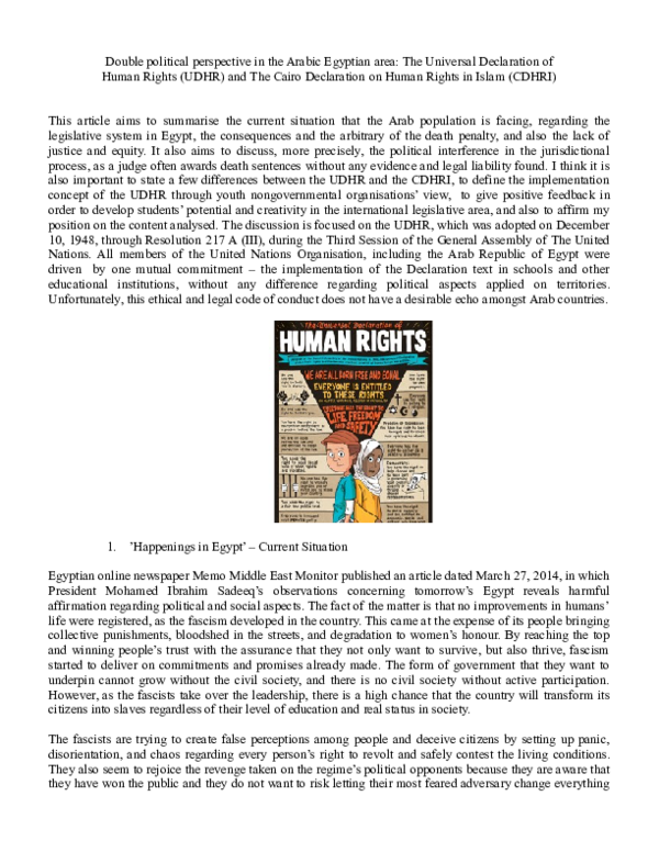 (DOC) Double political perspective in the Arabic Egyptian area - The ...