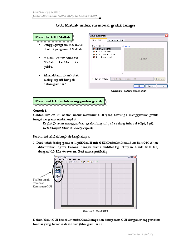 (PDF) Pembuatan Gui dengan Matlab