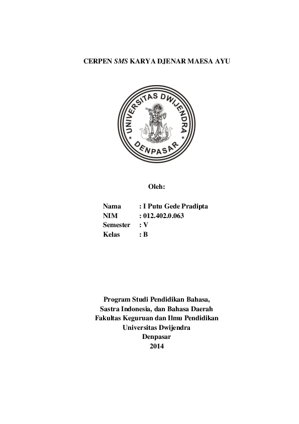 Analisa Sederhana terhadap Cerpen SMS karya Djenar Maesa