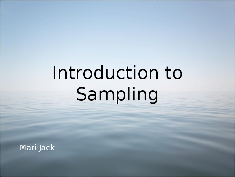  ppt lecture notes on sampling