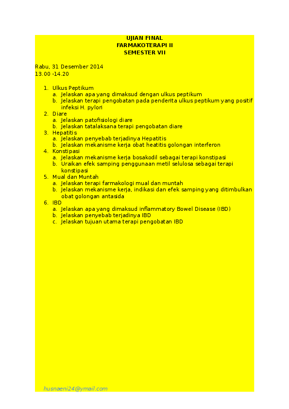 Contoh Soal Farmakologi Download File Guru