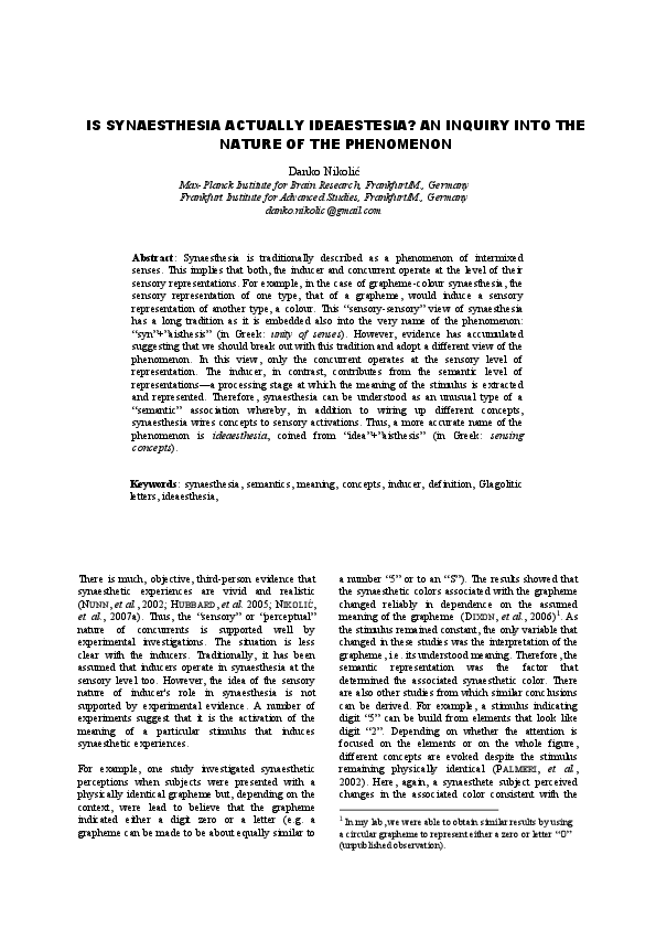 Synesthesia Examples In Literature