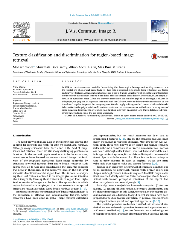 (PDF) Texture classification and discrimination for region-based image ...