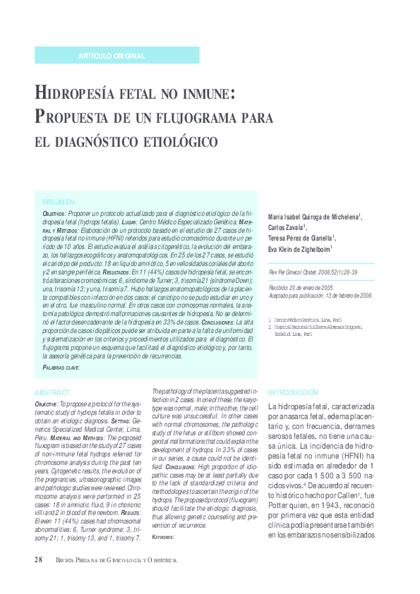 hidropesía fetal diagnóstico temprano de diabetes