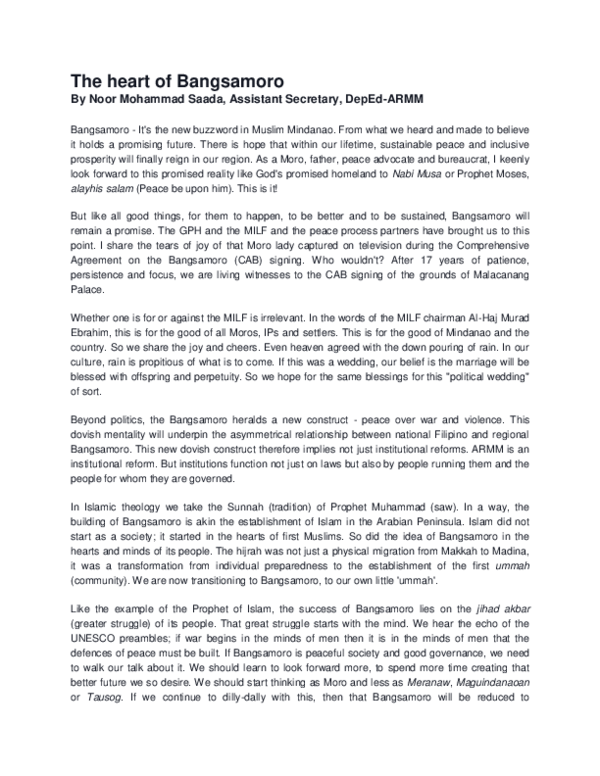 Understanding the mindanao conflict picture