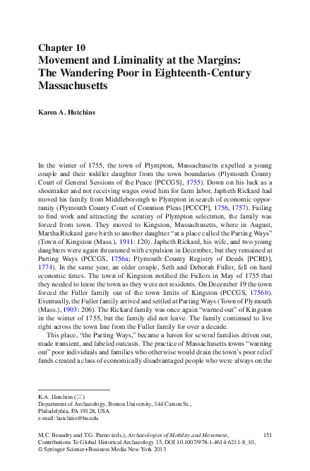 (PDF) Movement and Liminality at the Margins: The Wandering Poor in ...