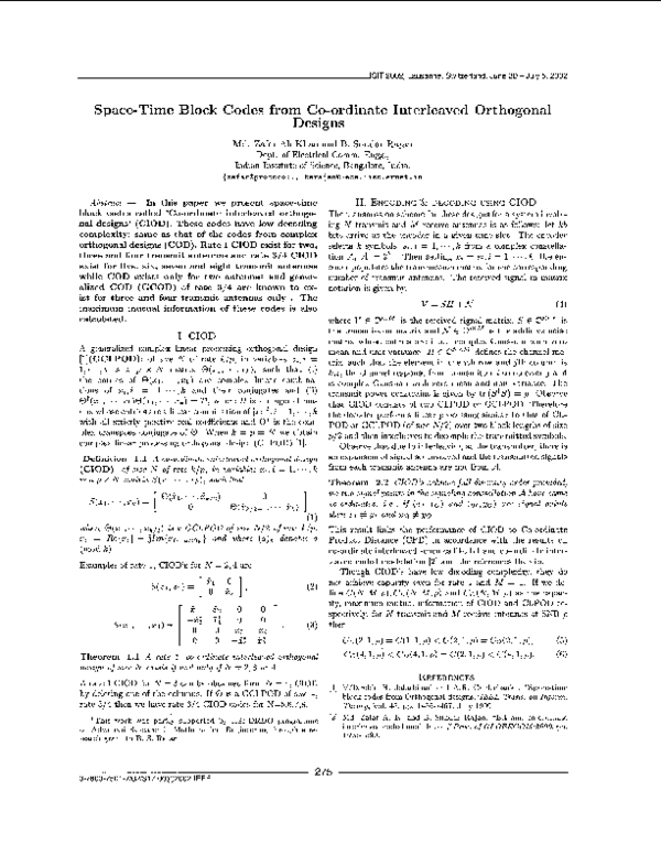 (PDF) Space-time block codes from co-ordinate interleaved orthogonal ...