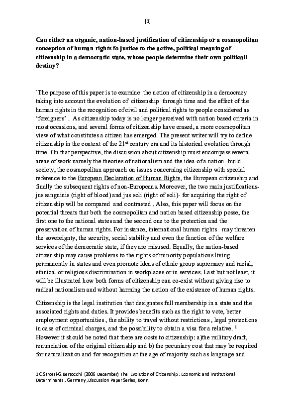 Cosmopolitan citizenship meaning image