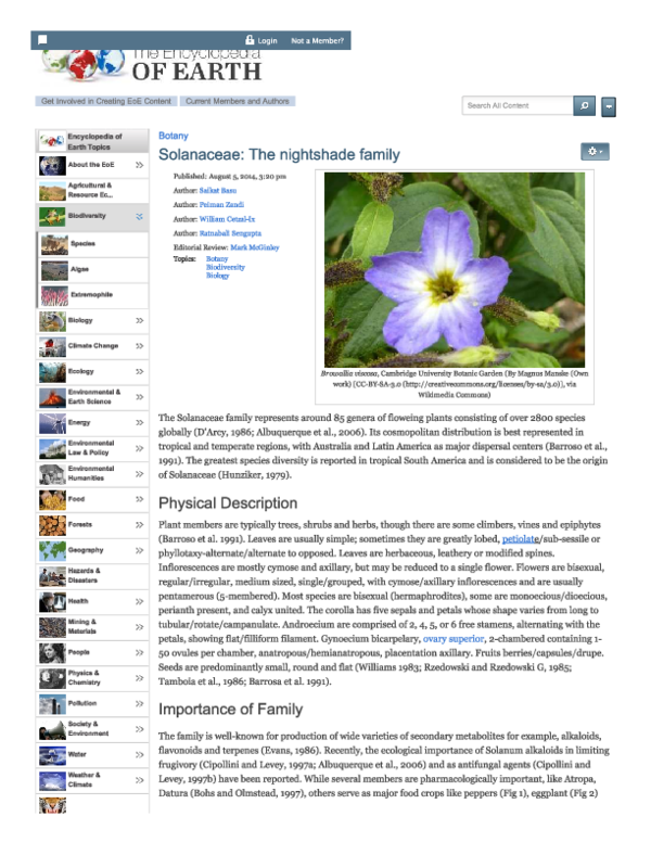 (PDF) Solanaceae: The nightshade family