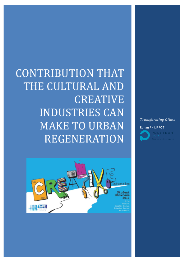(PDF) Contribution that the cultural and creative industries can make ...
