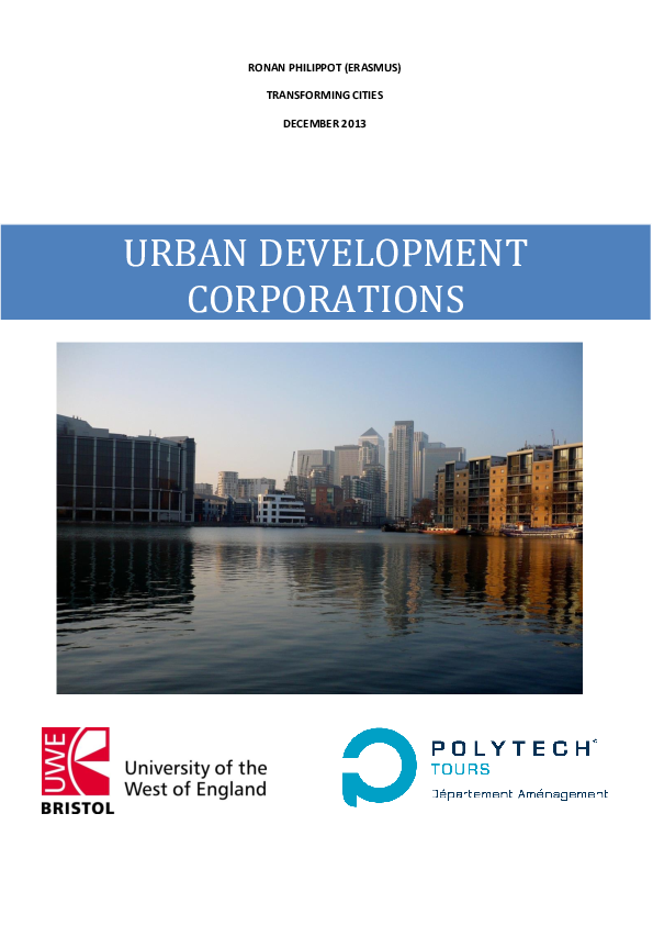 (PDF) Urban Development Corporations
