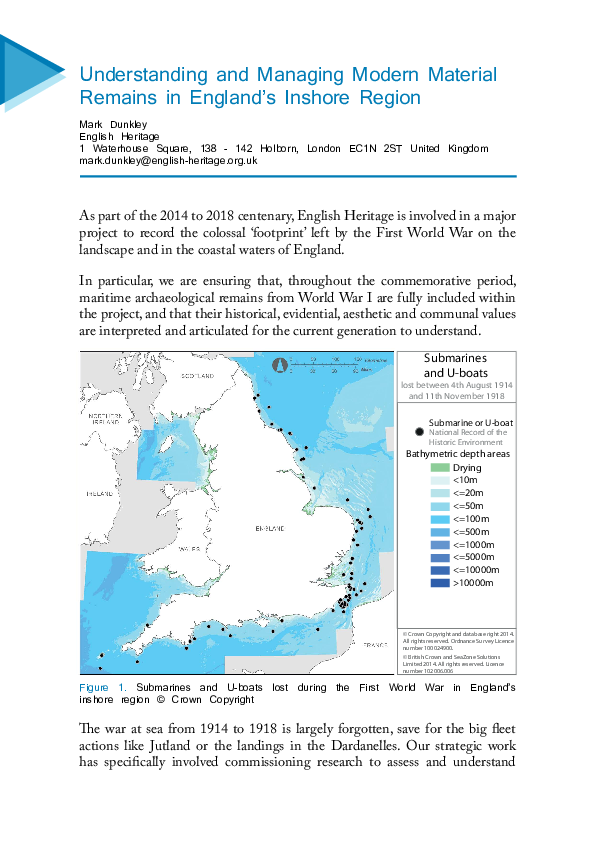 (PDF) Understanding and Managing Modern Material Remains in England’s ...