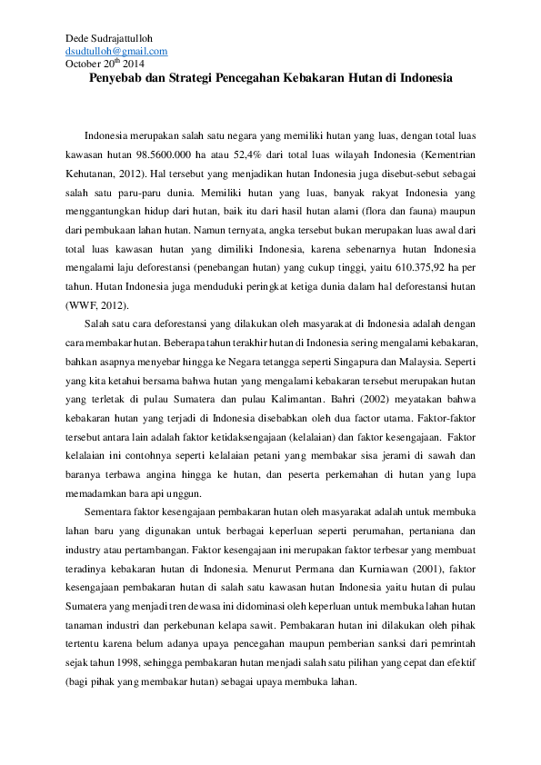Essay kebakaran hutan di indonesia picture