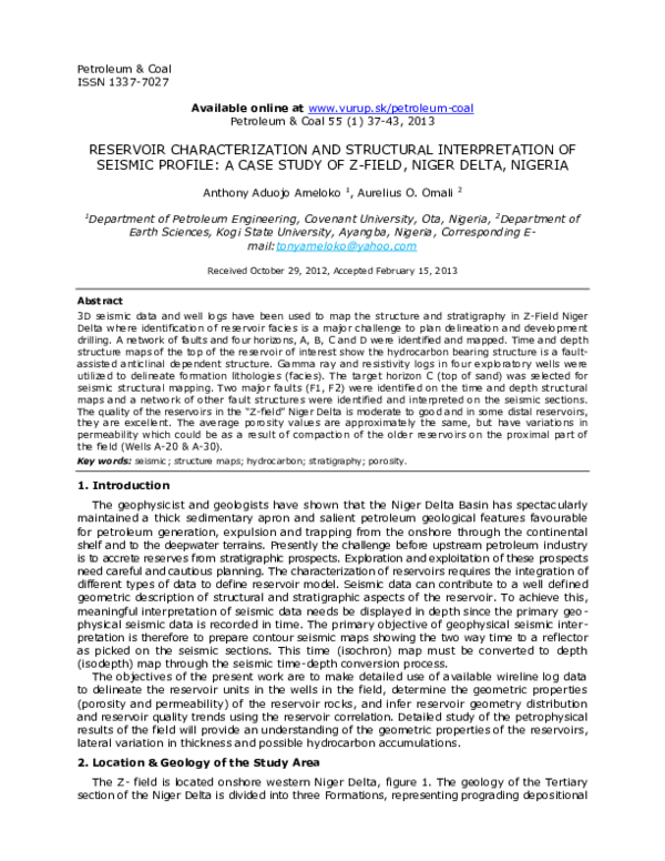 Reservoir characterization thesis picture
