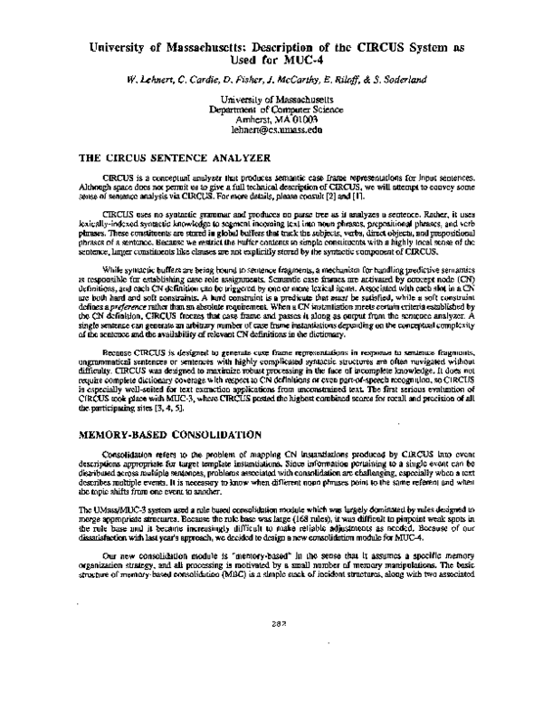(PDF) University of Massachusetts: description of the CIRCUS system as ...