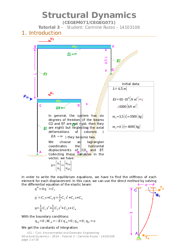 (DOC) Structural Dynamics