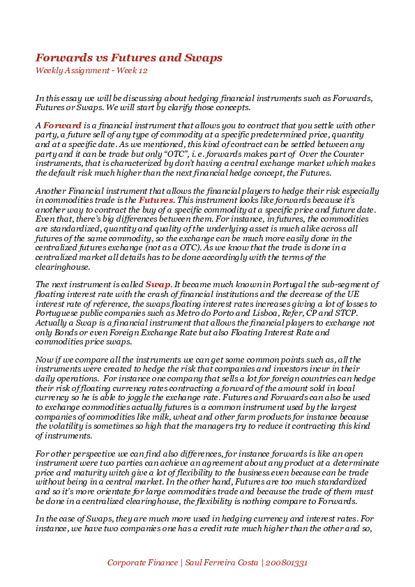 Commodity swaps essay picture