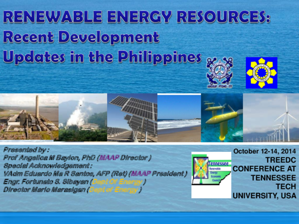 (PDF) Renewable Energy Updates in the Philippines
