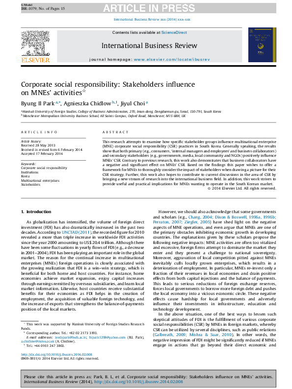 Stakeholder influence impact picture