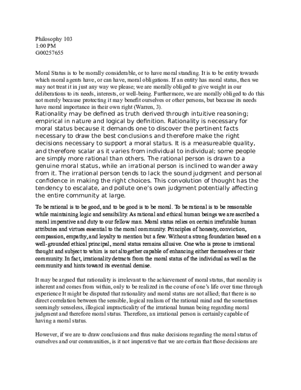 Utilitarians think that some humans are morally equal to some animals picture