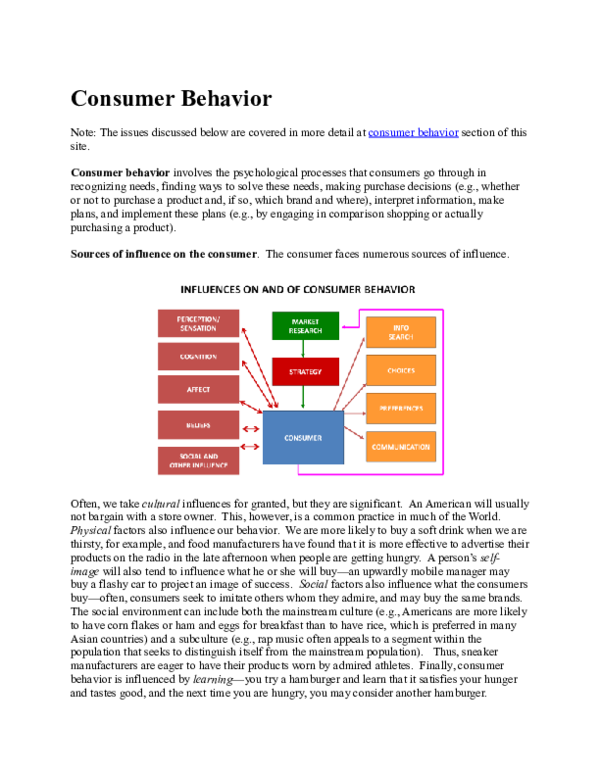 (DOC) Consumer Behavior