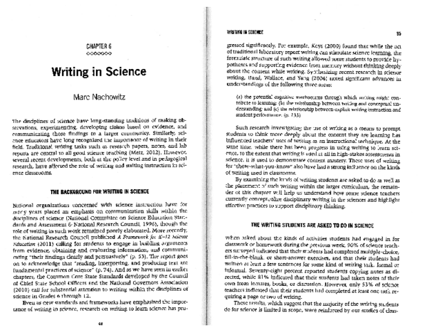 (PDF) Writing in Science