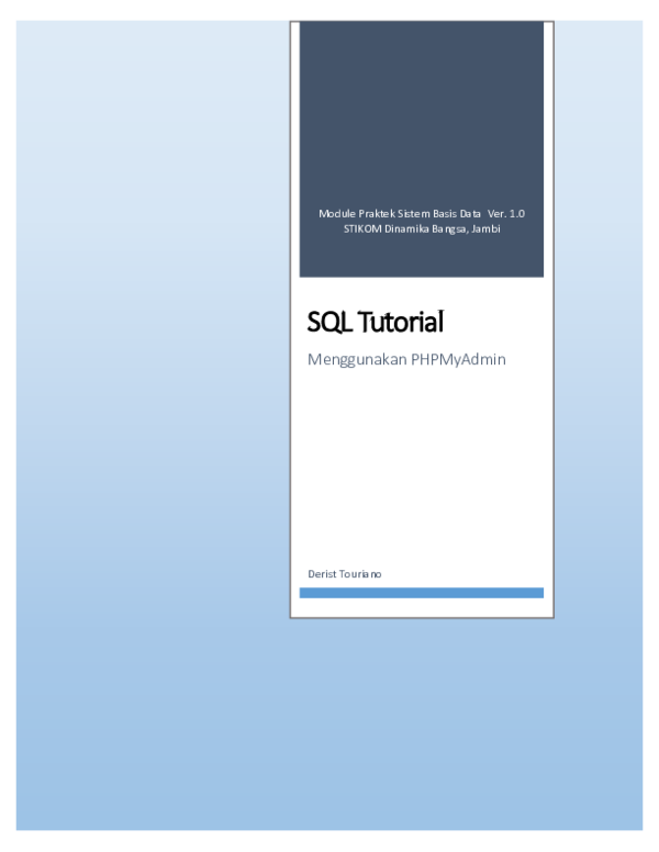 (PDF) Module Sistem Basis Data MySQL