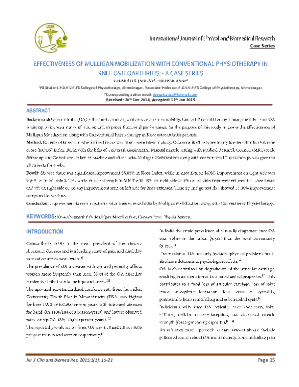 Osteoarthritis case essay image