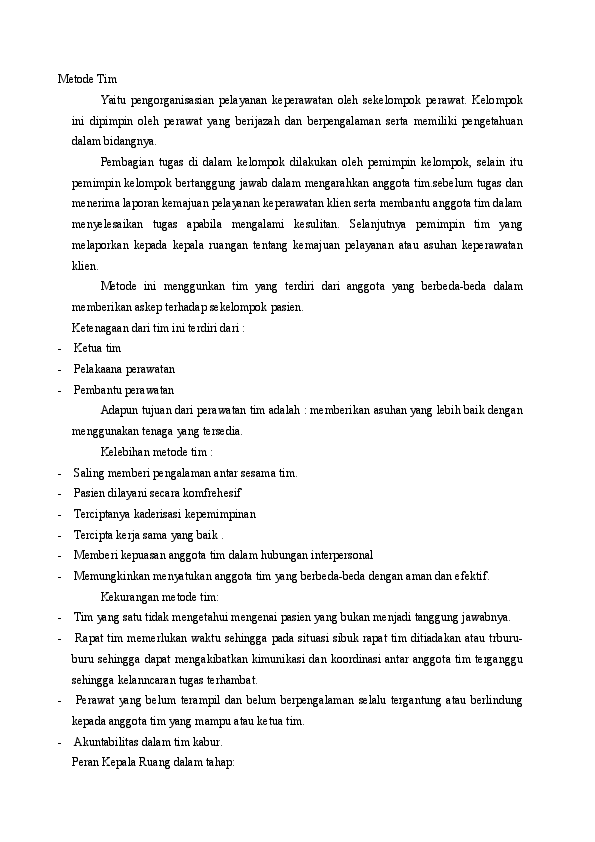 (DOC) Metode Tim