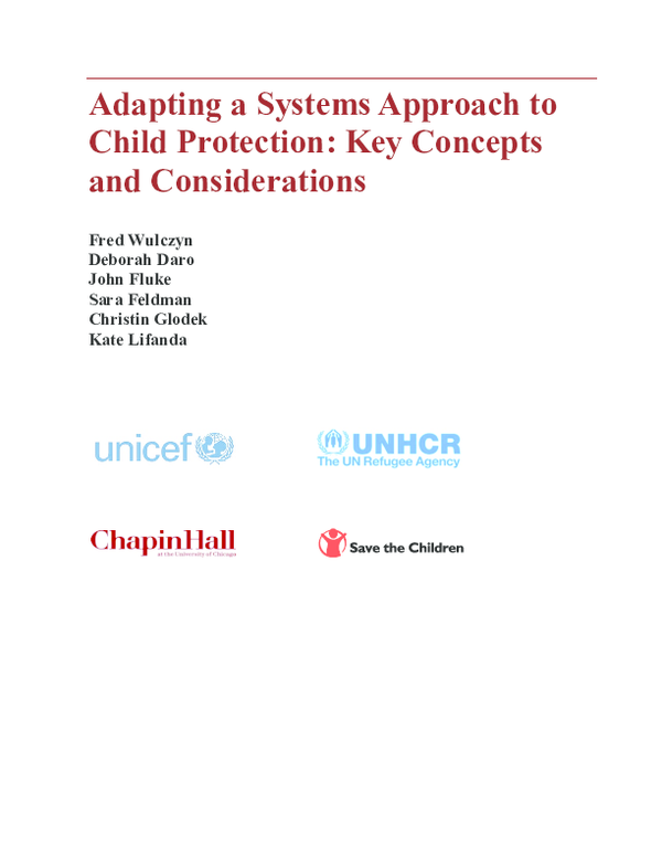 (PDF) Adapting a Systems Approach to Child Protection: Key Concepts and ...