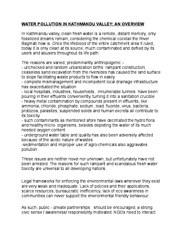 Essay on air pollution in nepali language picture