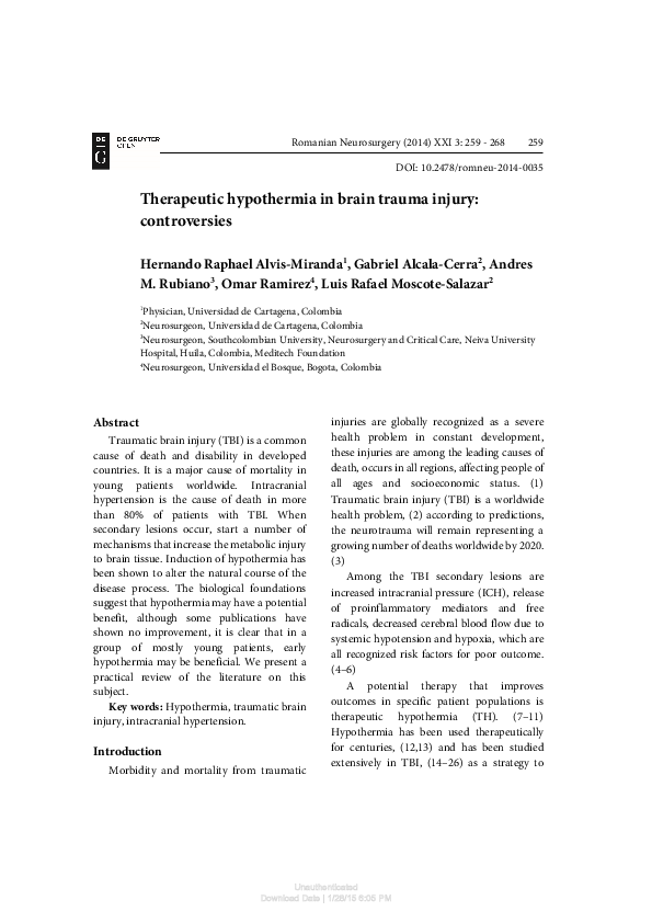 Therapeutic hypothermia essay 06 picture