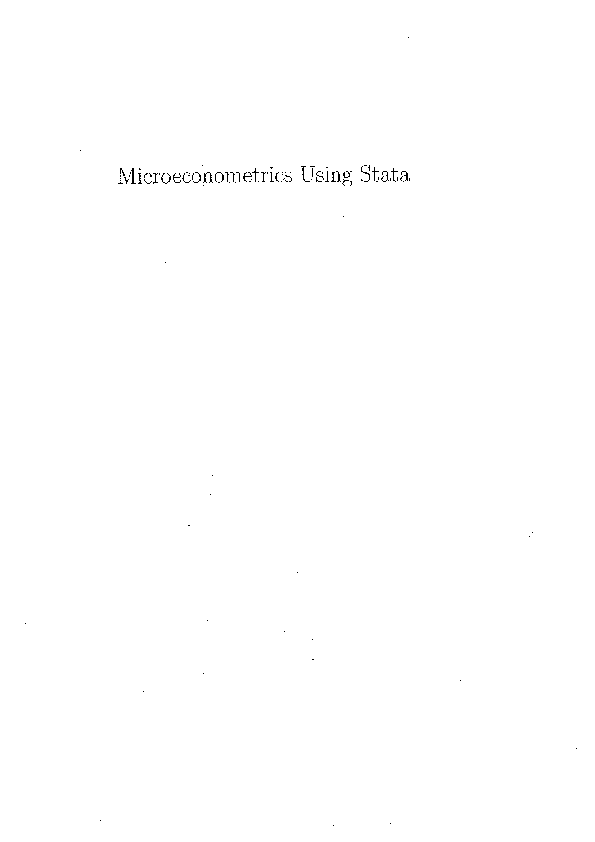 (PDF) Cameron y Trivedi (2009) Microeconometria usando STATA Vanesa La Noire Academia.edu (PDF) Cameron y Trivedi (2009) Microeconometria usando STATA Vanesa La Noire Academia.edu