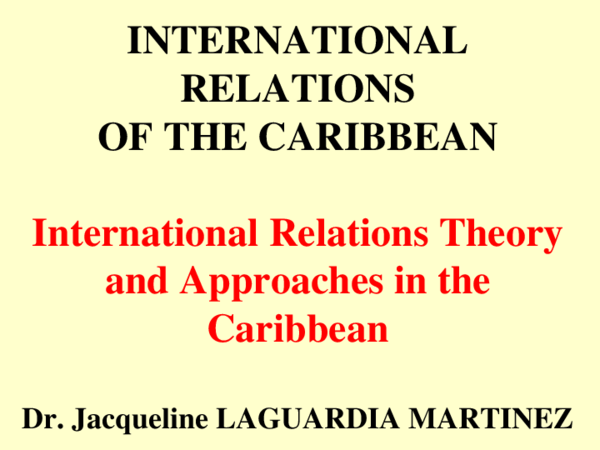 (PDF) International Relations Theory for the Caribbean