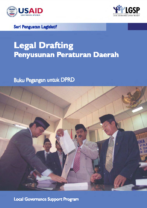 (PDF) Teknik Legal Drafting Perda (Peraturan Daerah) USAID