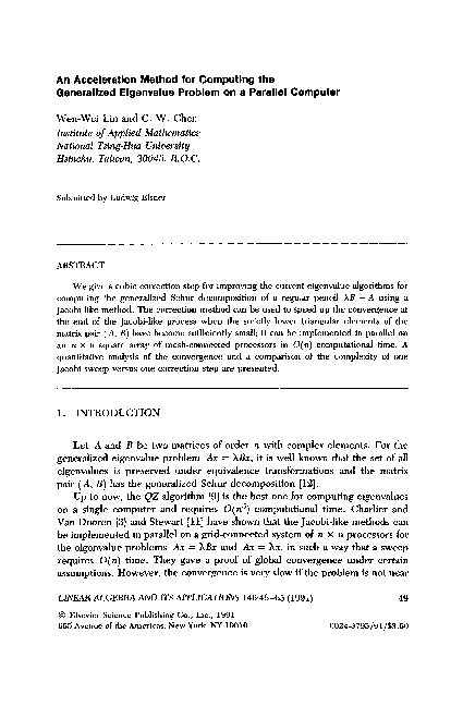 (PDF) An Acceleration Method for Computing the Generalized Eigenvalue ...