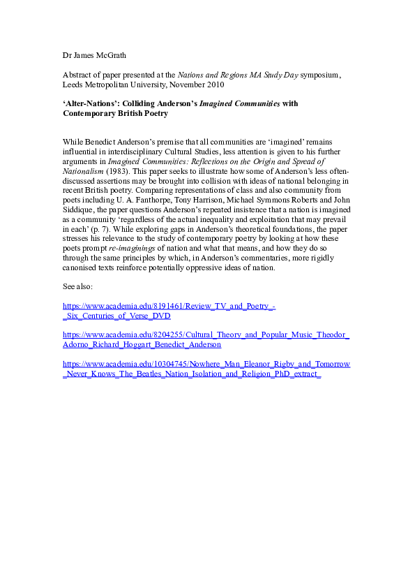 (DOC) Alternations Colliding Anderson’s �Imagined