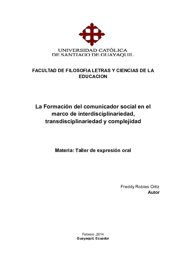 Doc Facultad De Filosofia Letras Y Ciencias De La Educacion