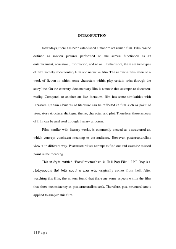 (PDF) POSTSTRUCTURALISM IN HELLBOY MOVIE Tutik Ratna Ningtyas
