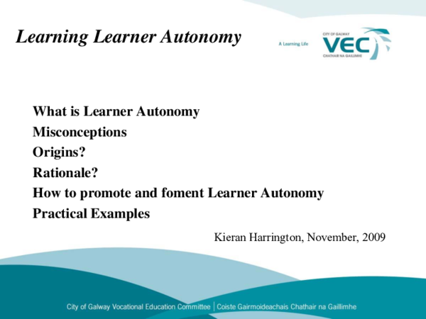 (PDF) Learning Learner Autonomy