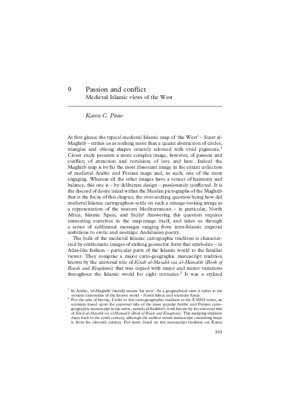 Passion and conflict: medieval Islamic views of the West